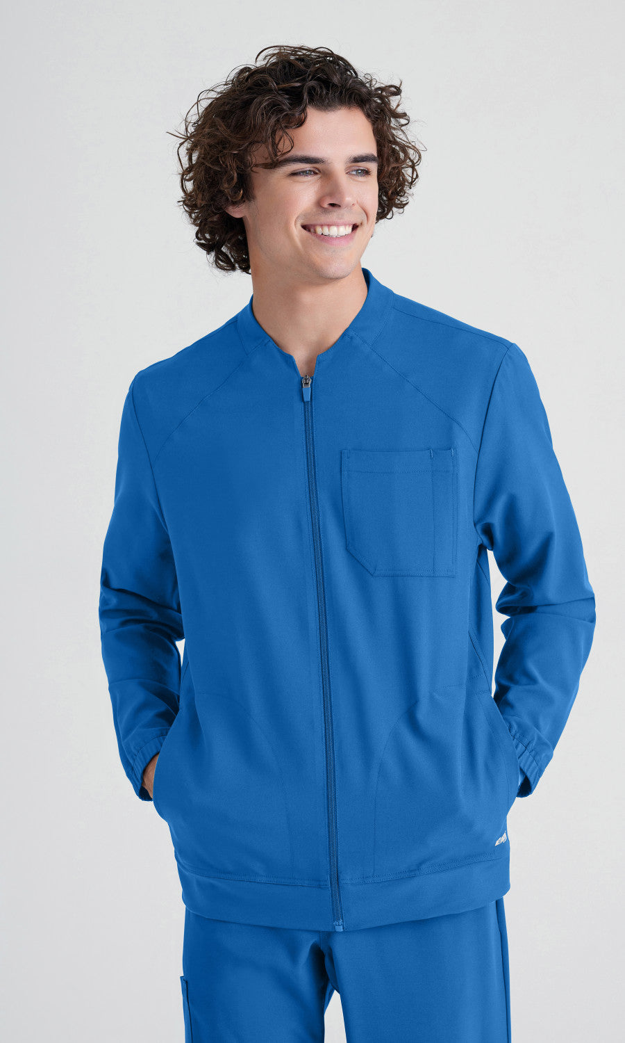 Grey's Anatomy Evolve GSSW887 Cycle Scrub Jacket New Royal