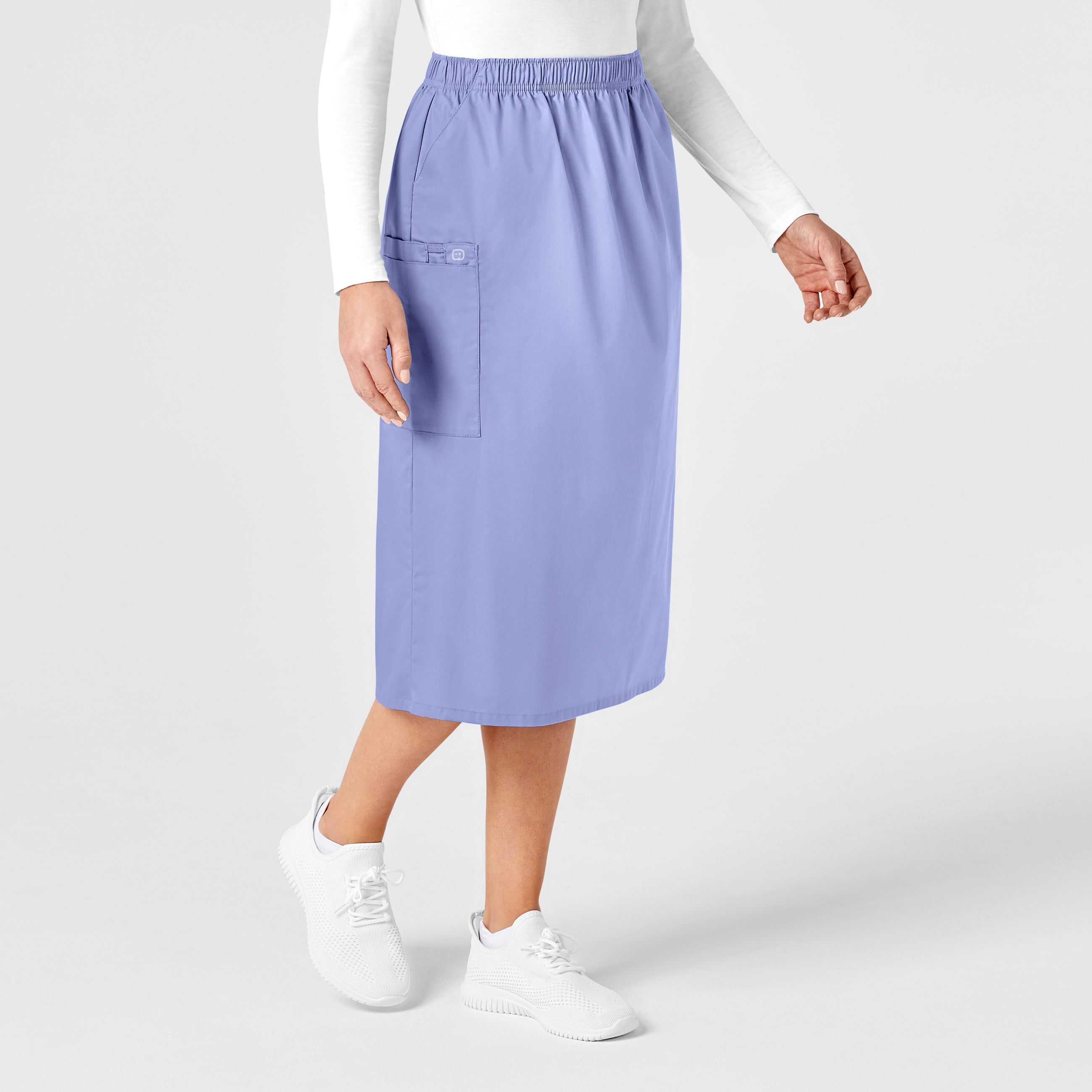 WonderWORK 701 Pull On Cargo Skirt Ceil Blue