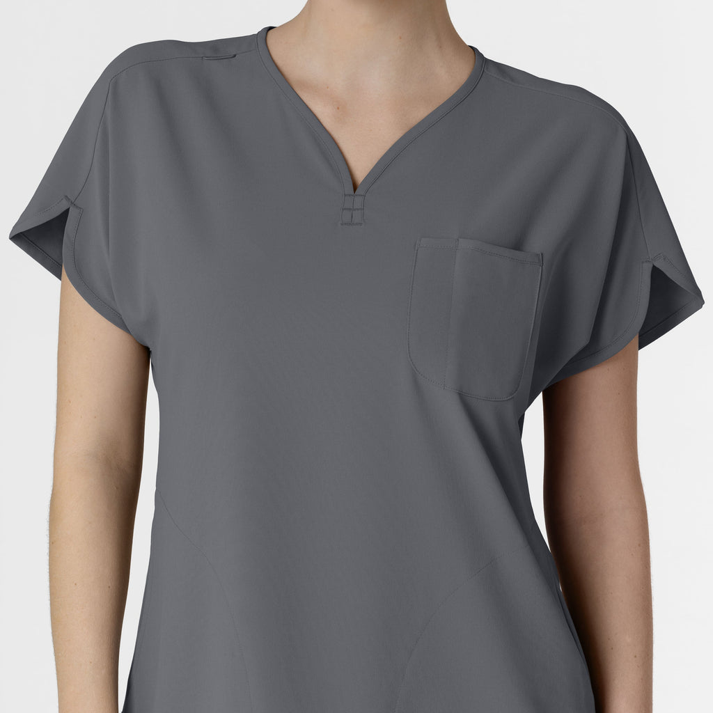 RENEW 6634 Dolman Scrub Top Pewter