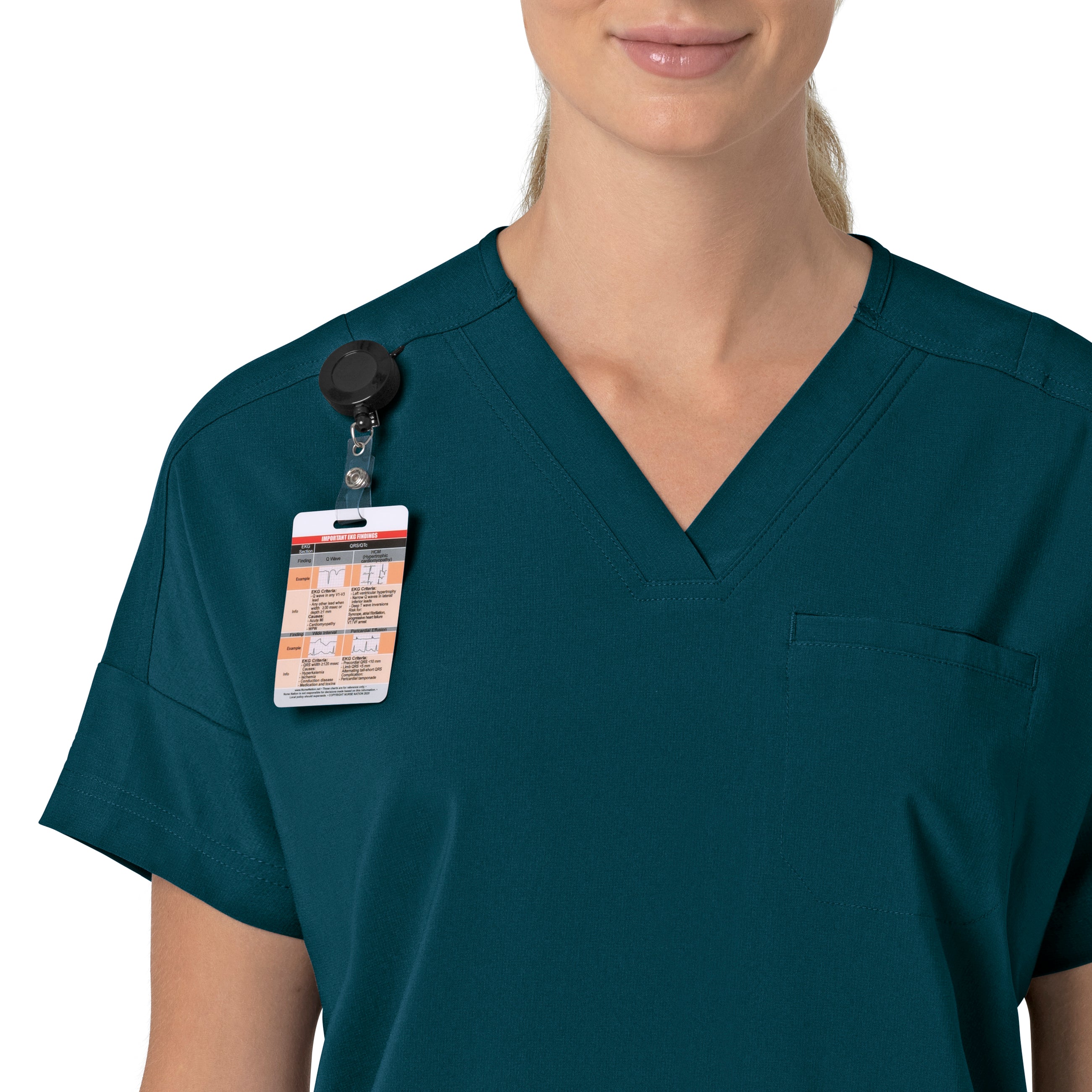 Force Cross-Flex C13110 Oversized V-Neck Scrub Top Caribbean