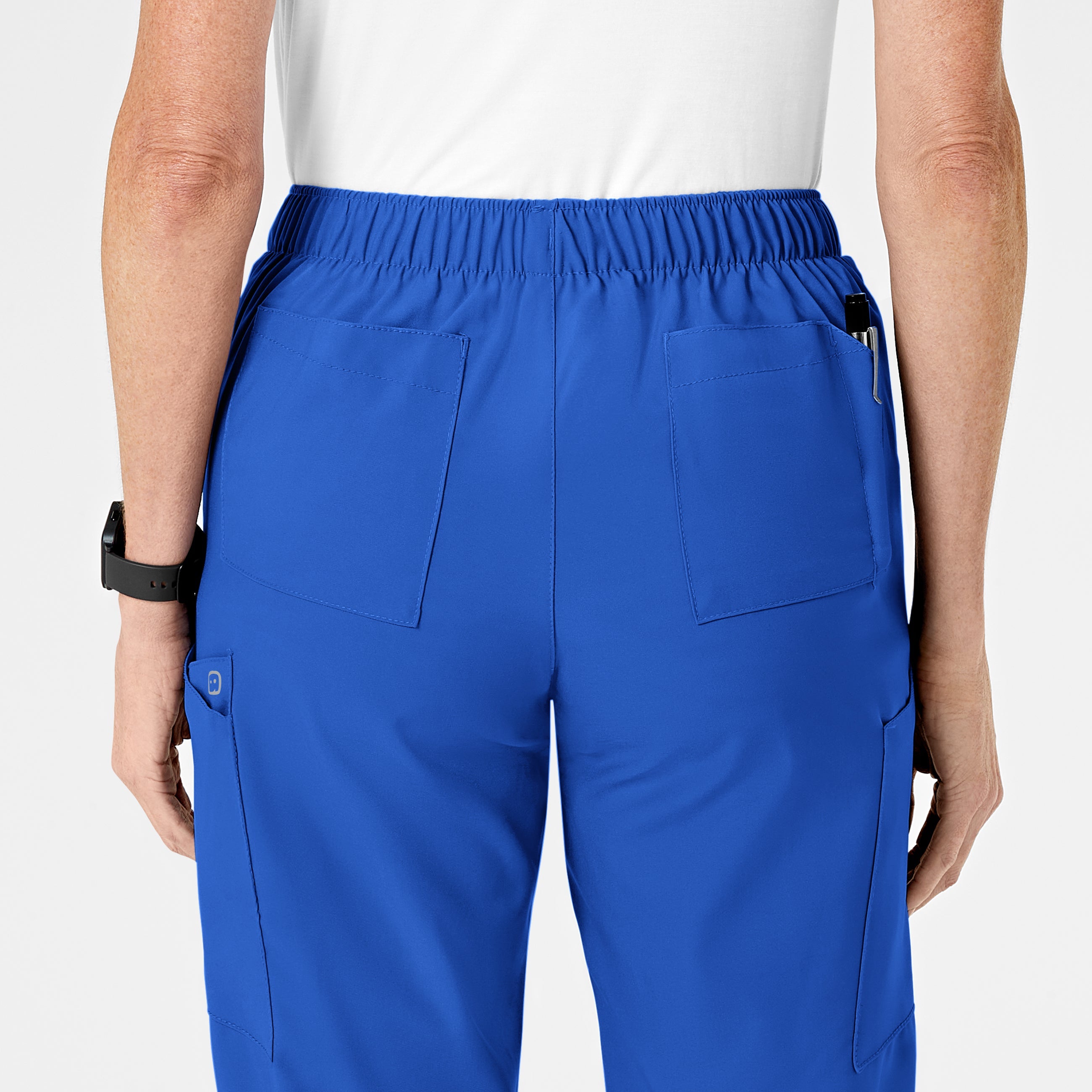 W123 5155 Flat Front Cargo Scrub Pants Royal