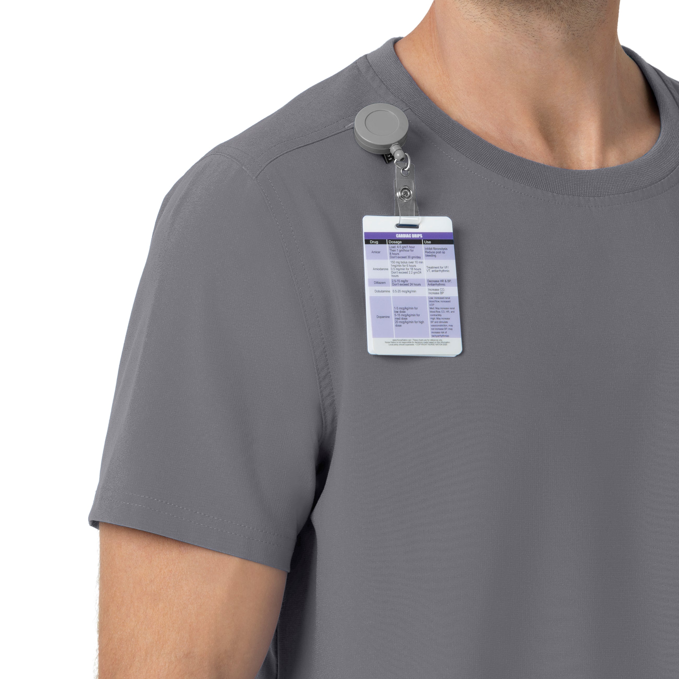 Force Cross-Flex C16510 Men's Crew Neck Scrub Top Pewter
