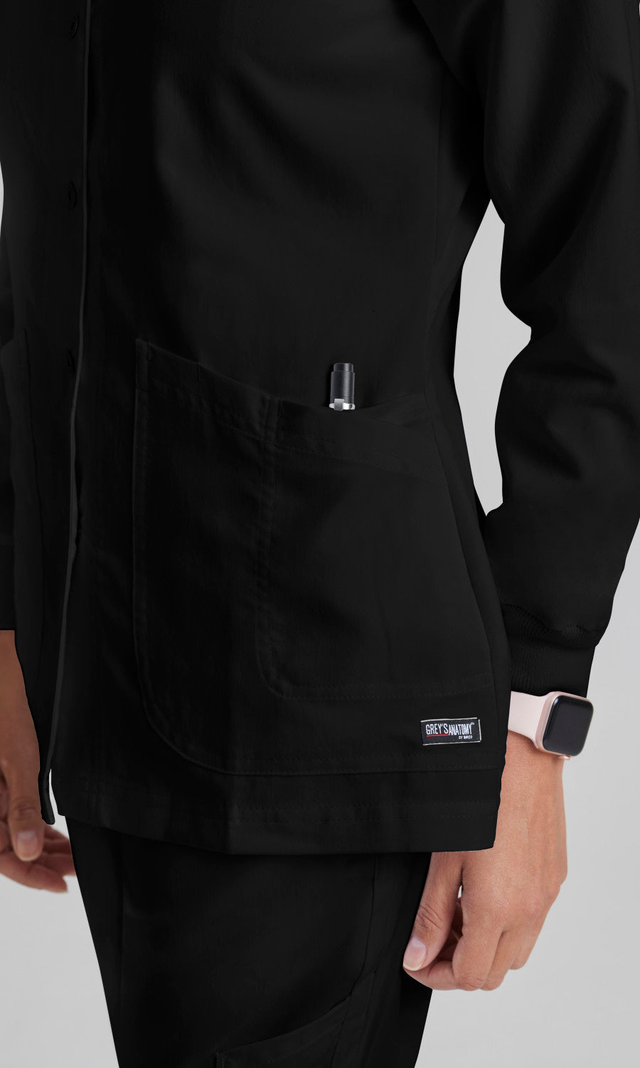 Grey's Anatomy 4450 Jamie Scrub Jacket Black