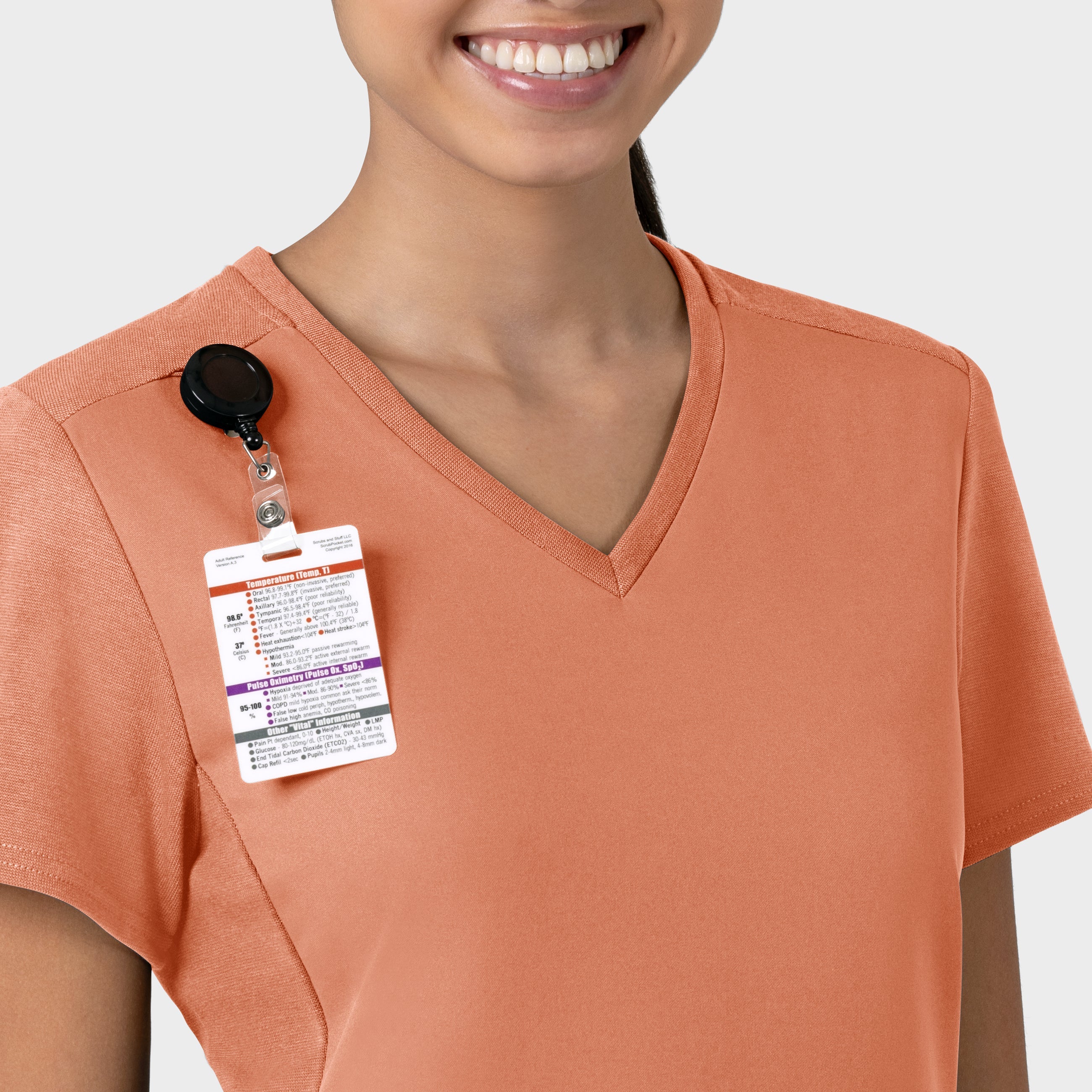 Thrive 6522 Flex-n-Reach V-Neck Scrub Top Terracotta