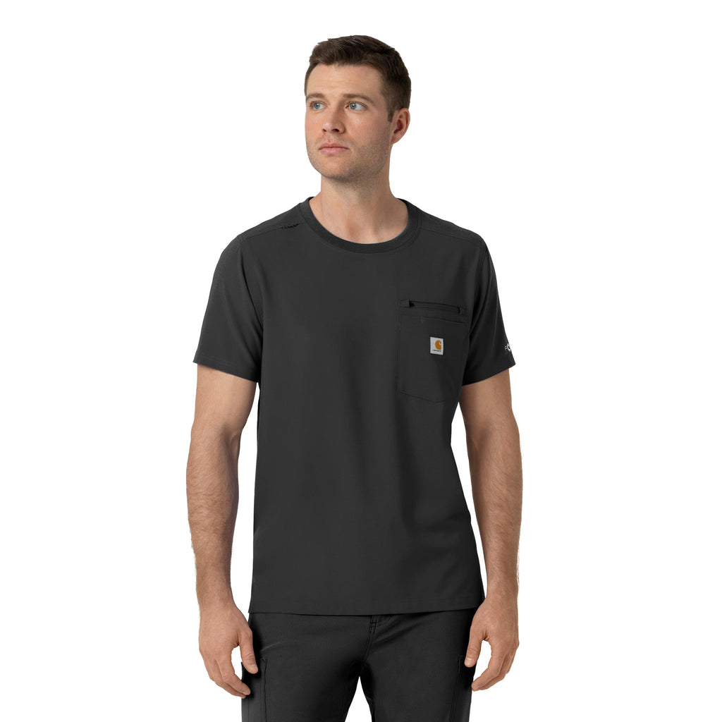 Force Cross-Flex C16510 Men's Crew Neck Scrub Top Black