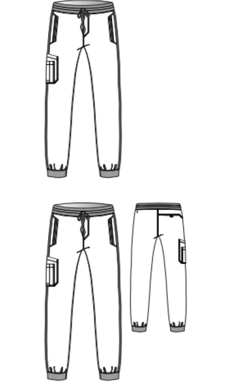 Grey's Anatomy Spandex Stretch GRSP550 Murphy Jogger Eggplant