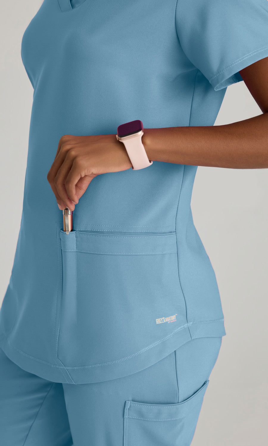 Grey's Anatomy Evolve GSST180 Rhythm Scrub Top Ocean Mist