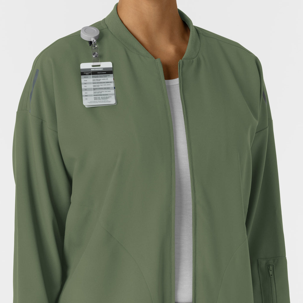 Layers 8066 Bomber Scrub Jacket Olive