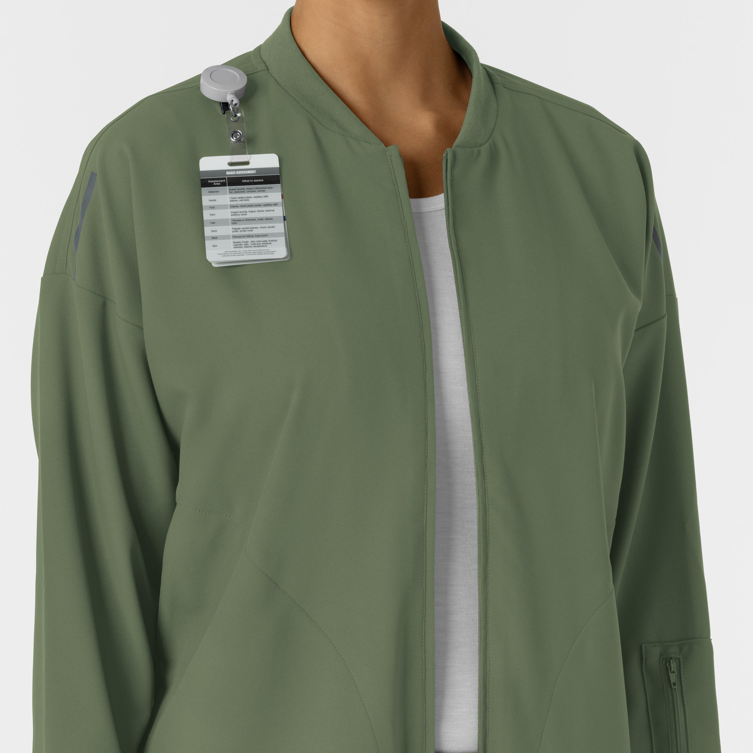 Layers 8066 Bomber Scrub Jacket Olive