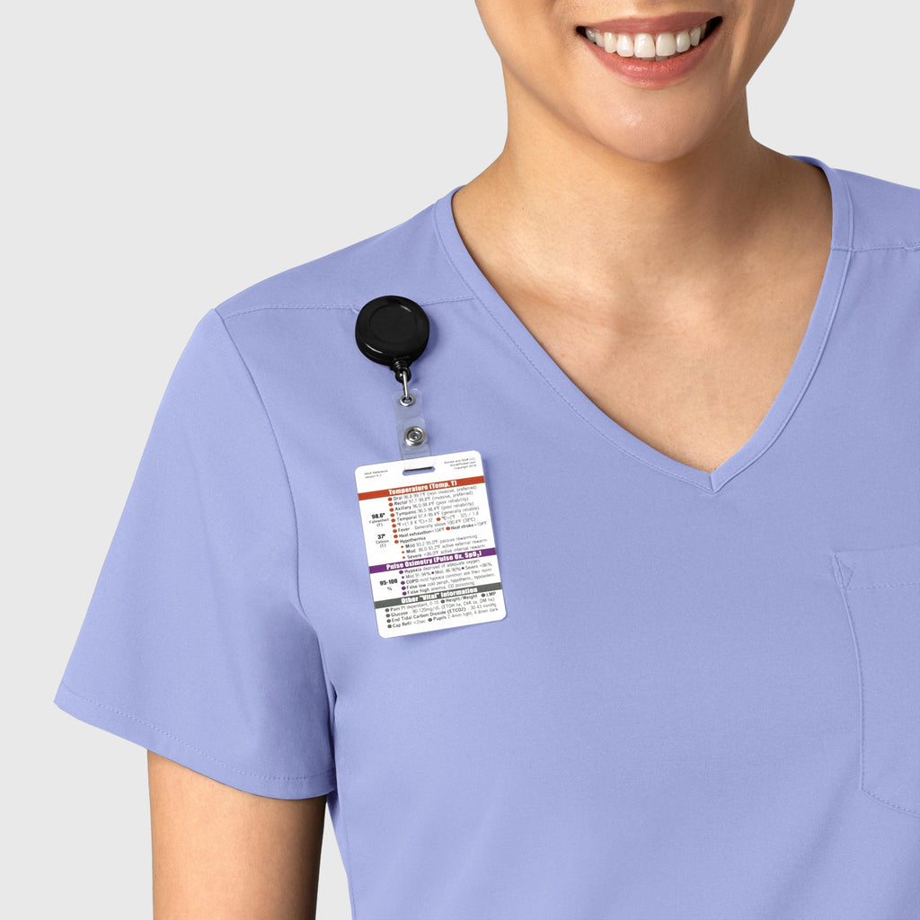 Boundless 6151 Tuck-In Scrub Top Ceil Blue