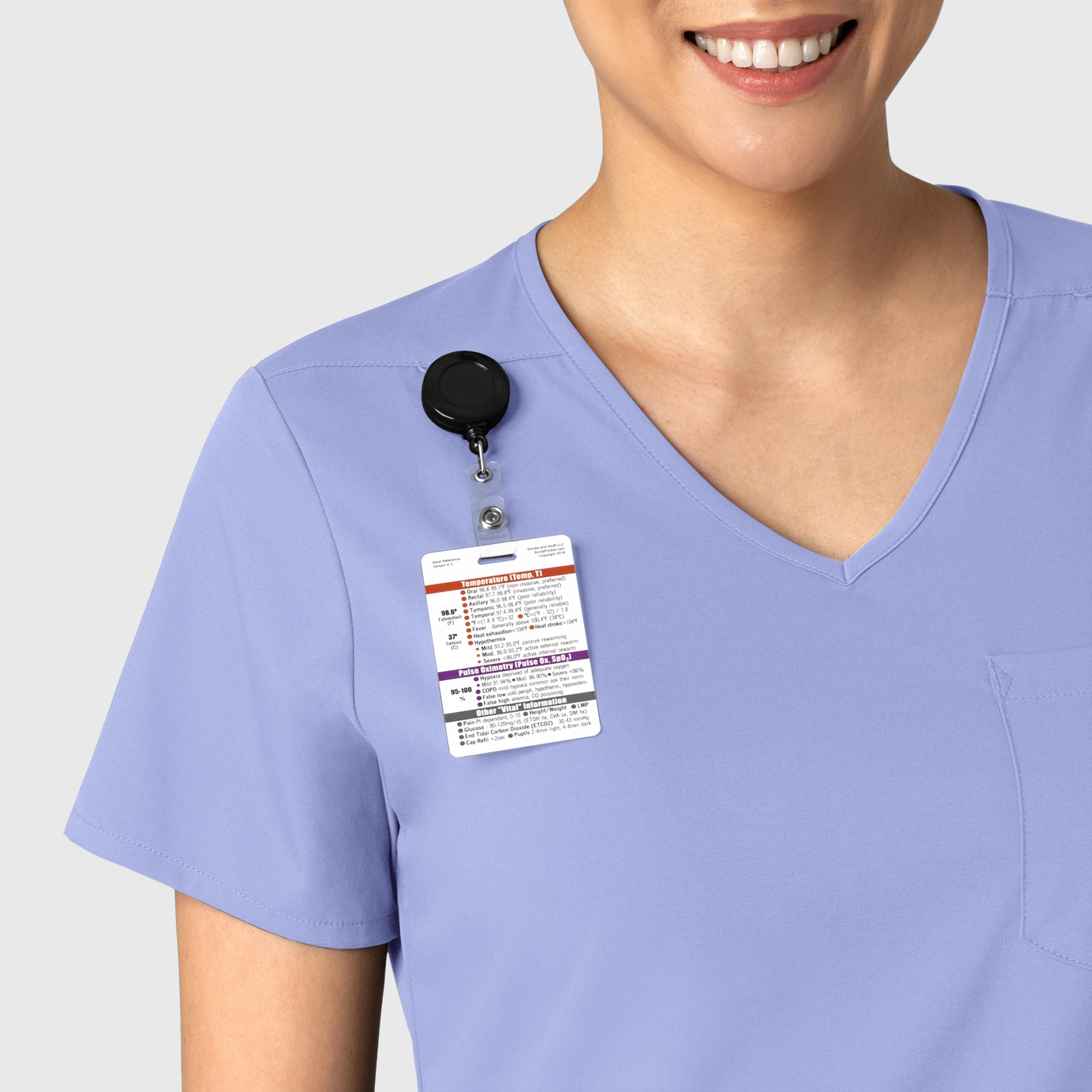 Boundless 6151 Tuck-In Scrub Top Ceil Blue