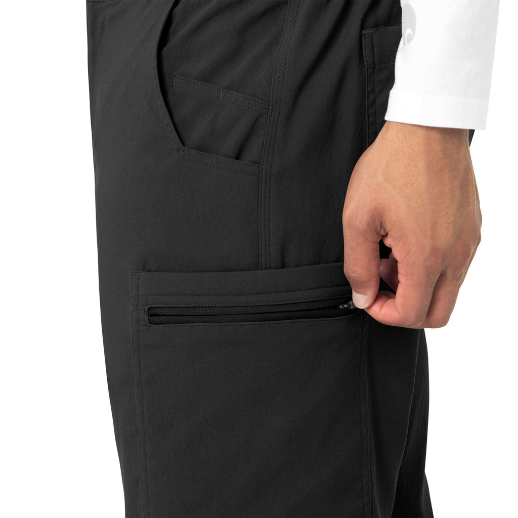 Rugged Flex Peak C55037 Men's Straight Leg Cargo Scrub Pants Black