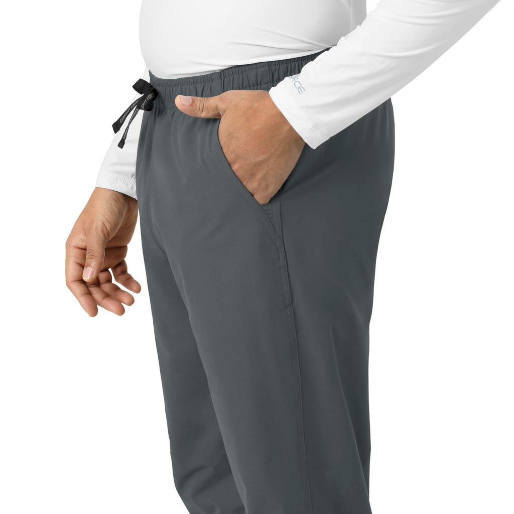 Force Essentials C55013 Unisex Elastic Waist Cargo Scrub Pants Pewter