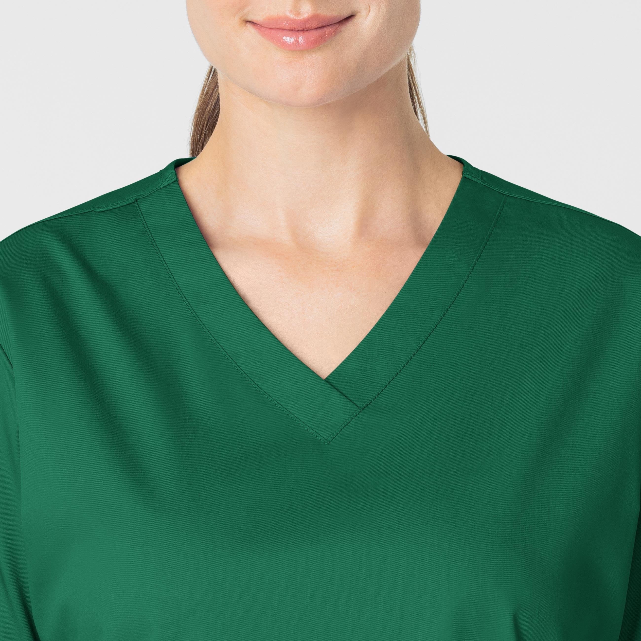 WonderWORK 101 V-Neck Scrub Top Hunter