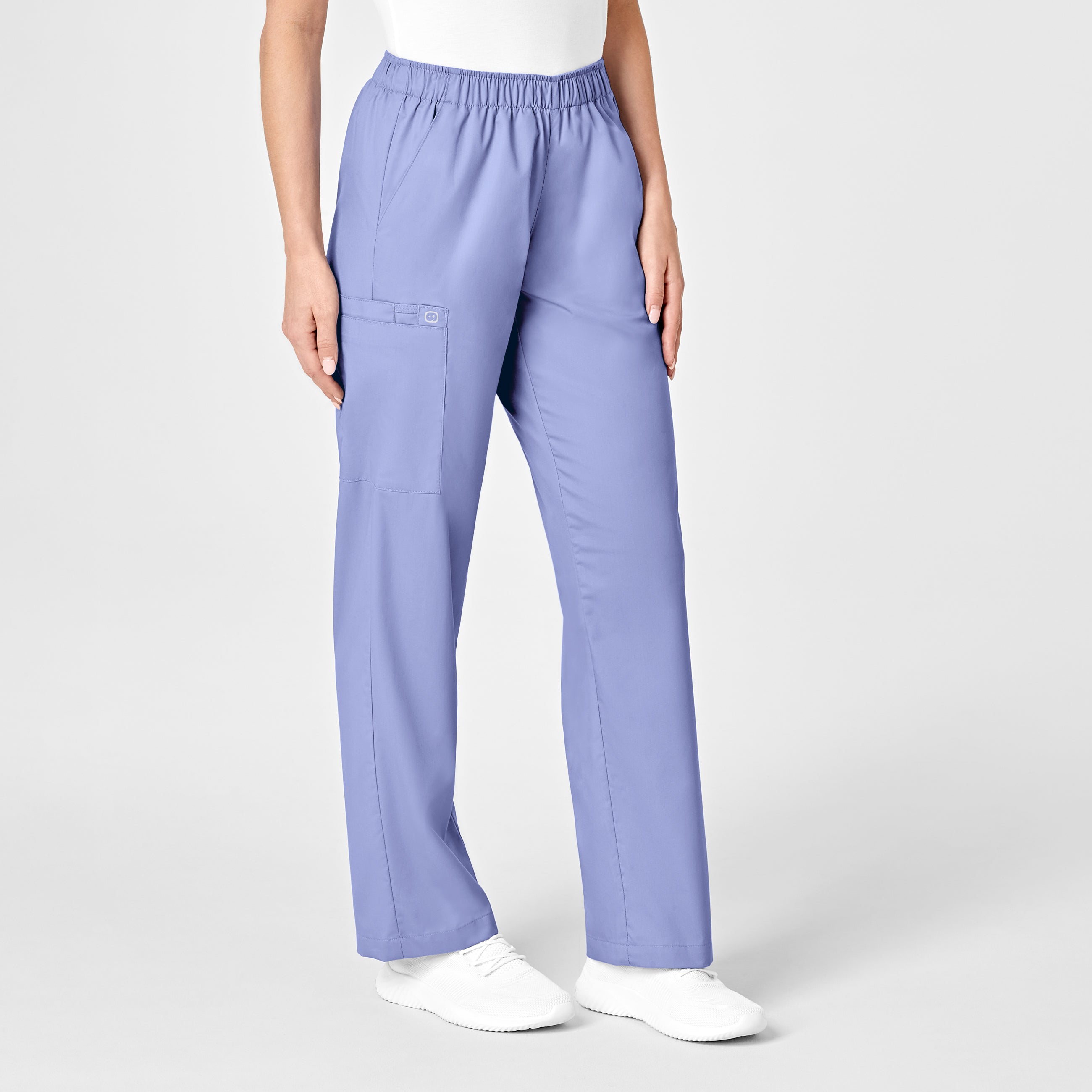 WonderWORK 501 Pull-On Cargo Scrub Pants Ceil Blue