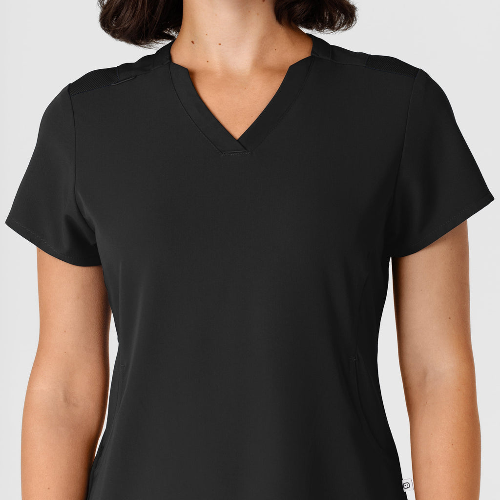 Nova 6432 Flex-n-Reach V-Neck Scrub Top Black