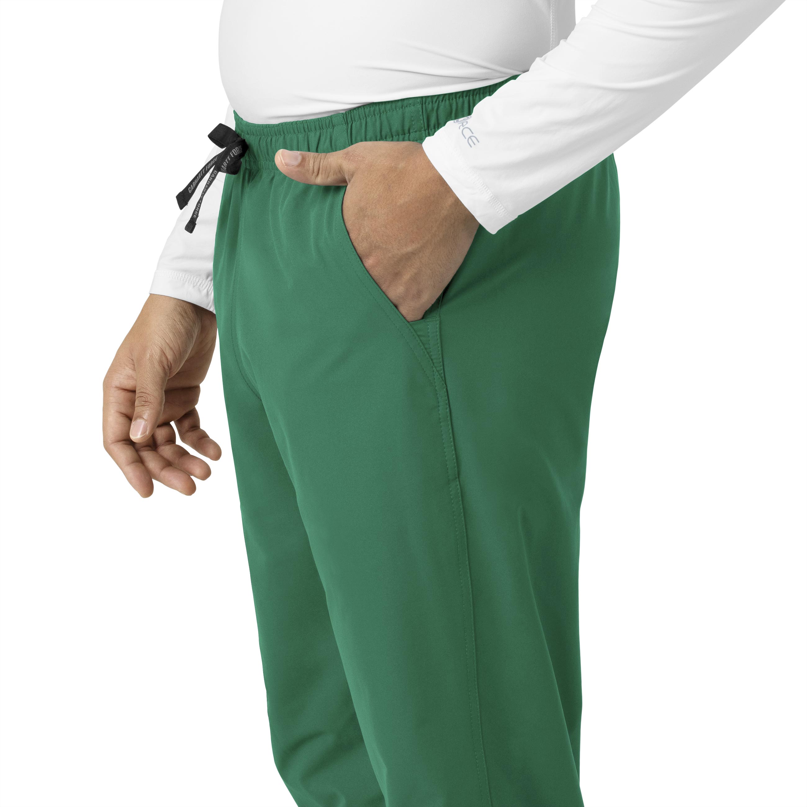 Force Essentials C55013 Unisex Elastic Waist Cargo Scrub Pants Hunter