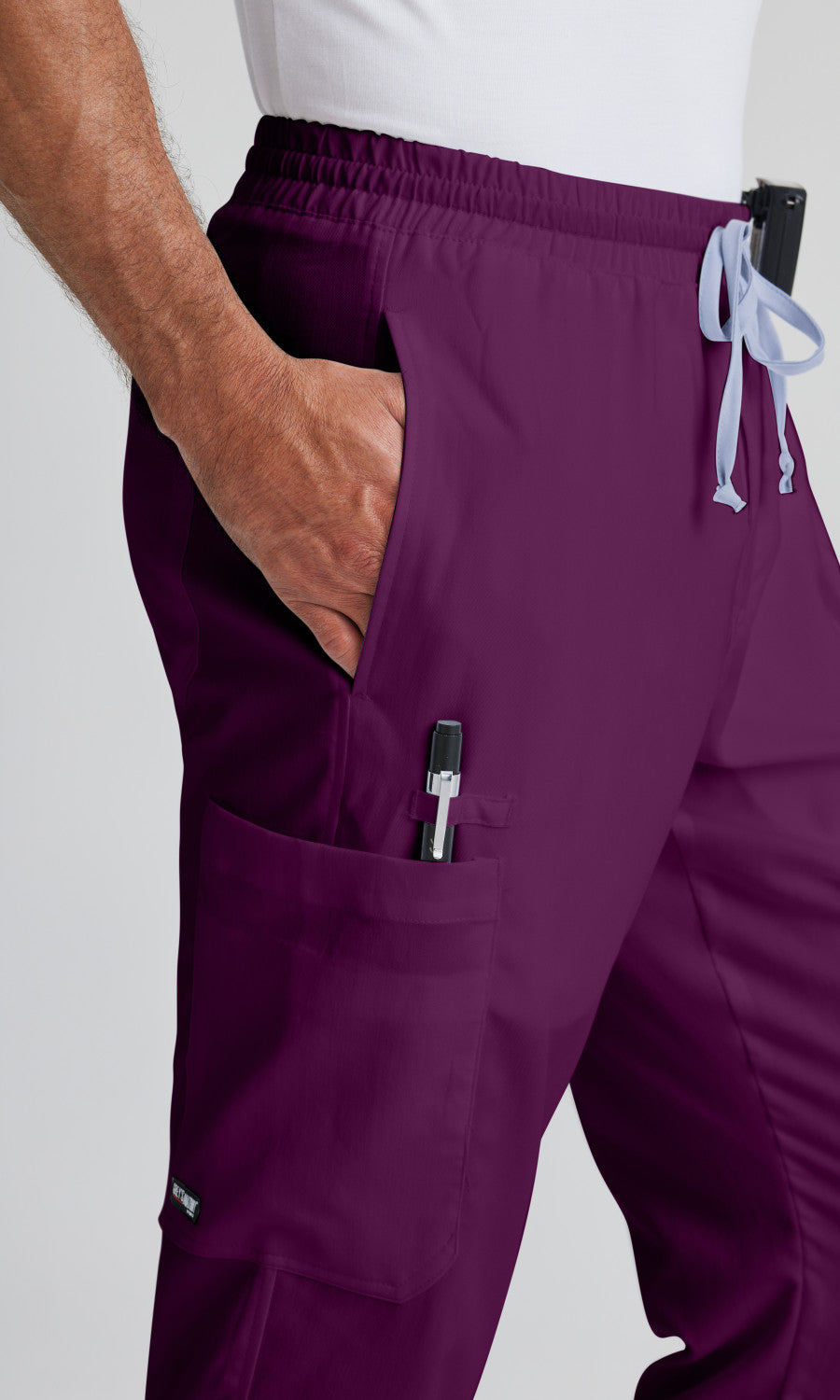 Grey's Anatomy GRP558 Evan Scrub Pants Wine