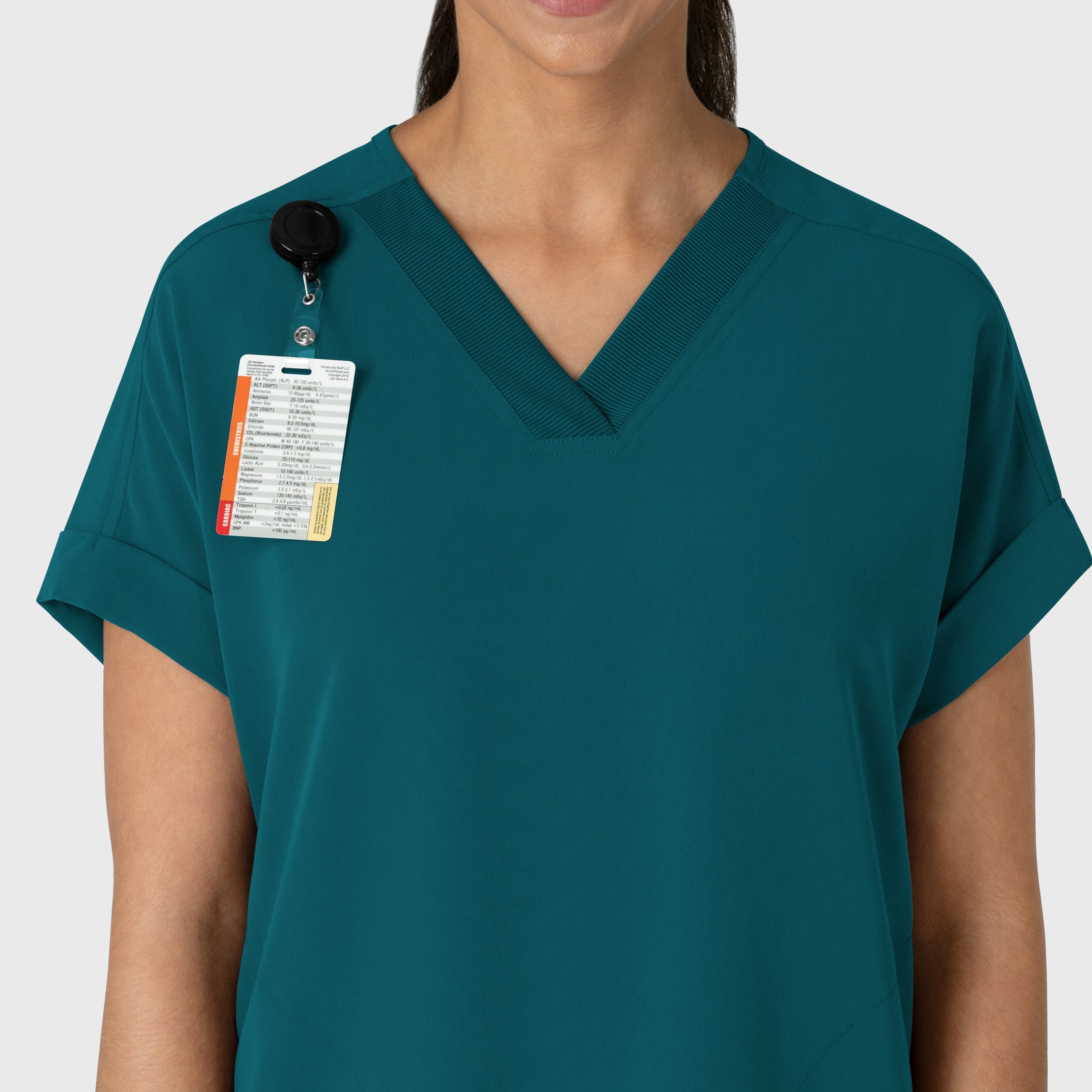 Nova 6232 Drop Shoulder Boxy Scrub Top Caribbean