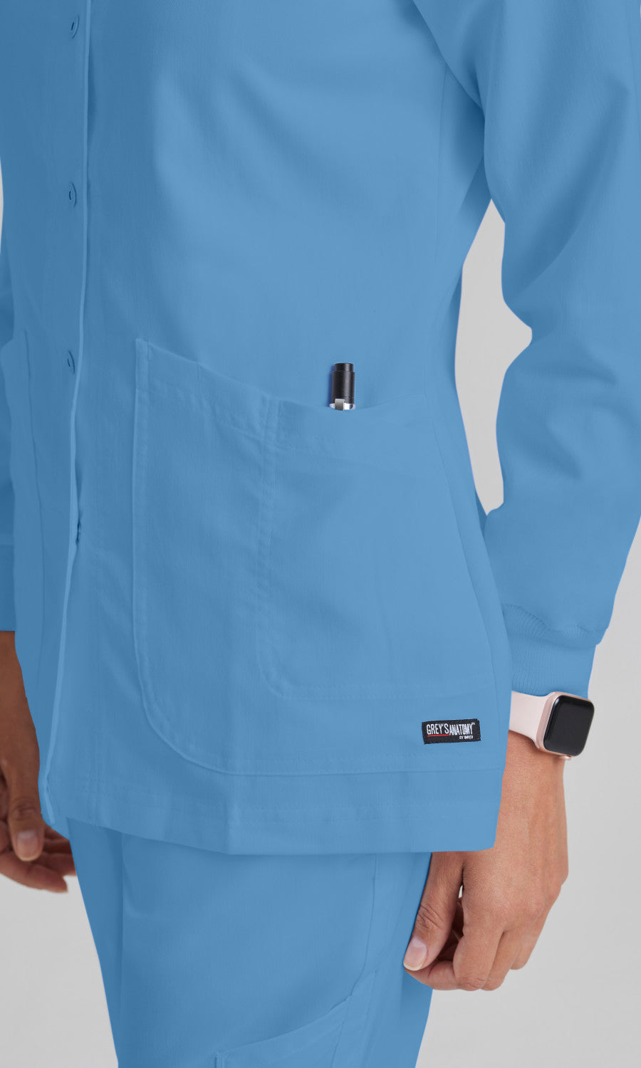 Grey's Anatomy 4450 Jamie Scrub Jacket Ciel Blue