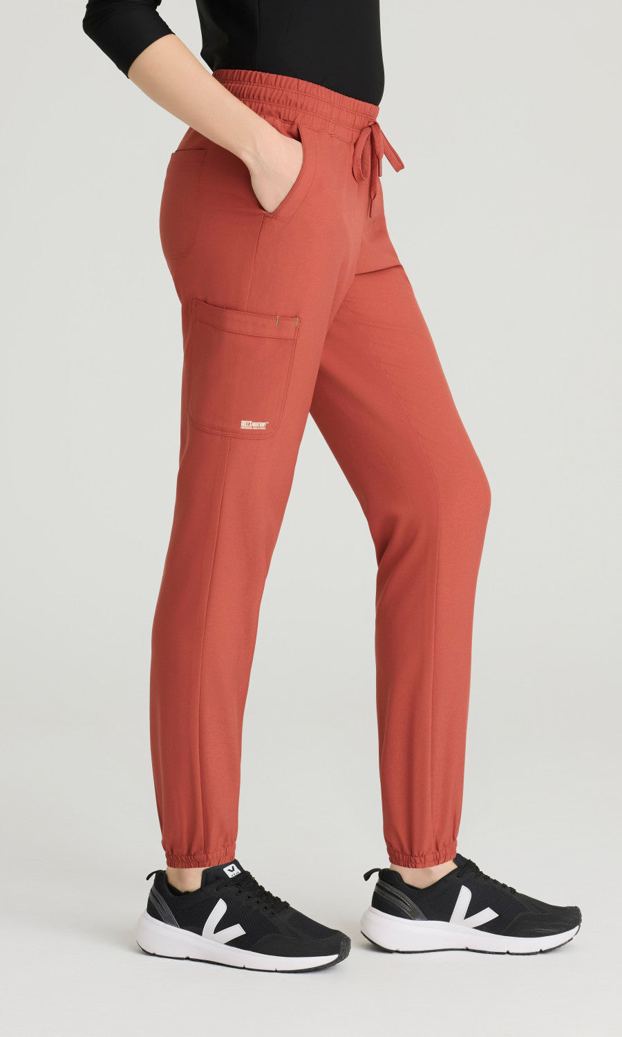 Grey's Anatomy Evolve GSSP625 Terra Scrub Joggers Sedona Red