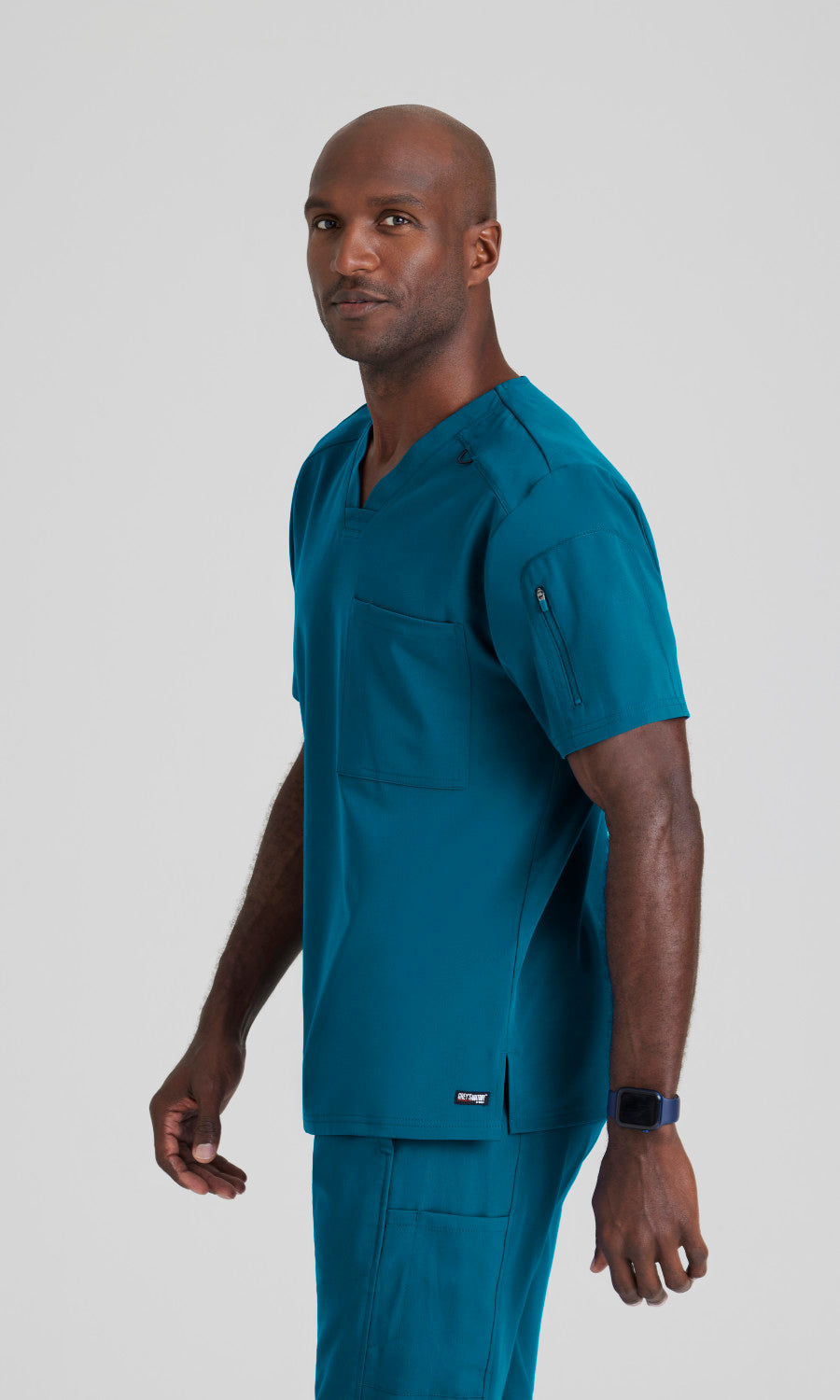 Grey's Anatomy Stretch GRST079 Murphy Scrub Top Bahama