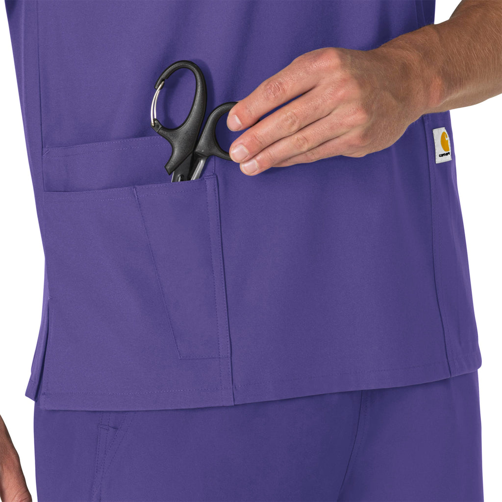 Force Essentials C15013 Unisex V-Neck 6-Pocket Scrub Top Grape