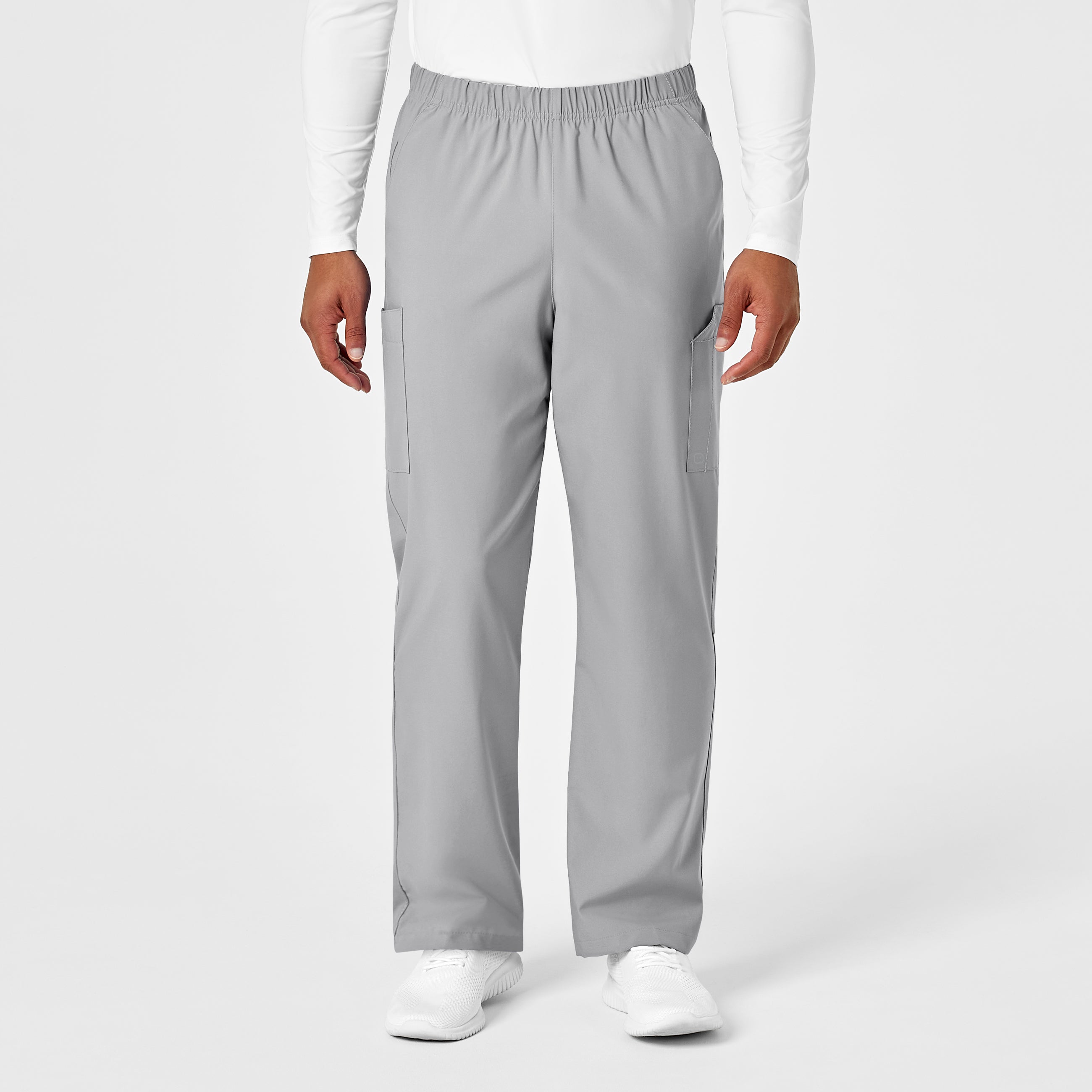 W123 5855 Unisex Multi-Cargo Scrub Pants Grey