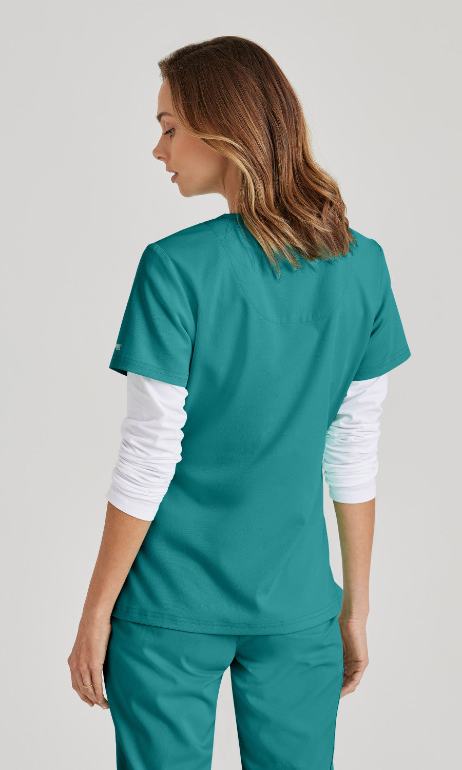 Grey's Anatomy Stretch GVST028 Bree Scrub Top Teal