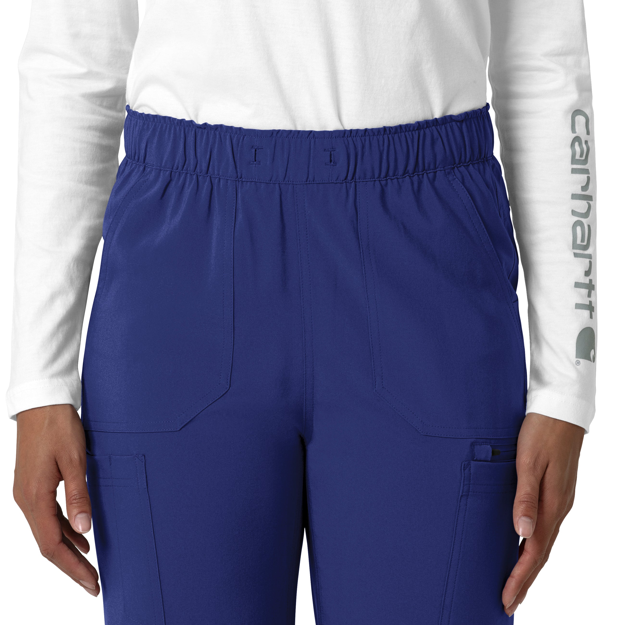 Force Cross-Flex C53210 Women's Straight Leg Cargo Scrub Pants Galaxy Blue